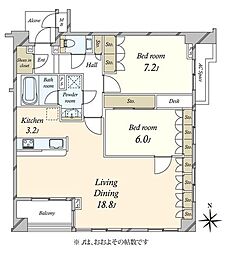 間取図画像 2LDK