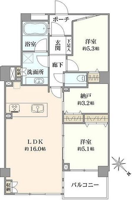 2SLDK 間取り