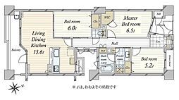 瀬田シティハウス 3LDKの間取図画像