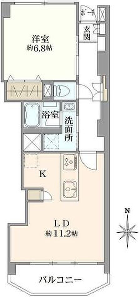 1LDK 間取り