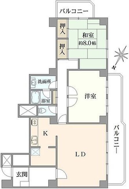 2LDK 間取り
