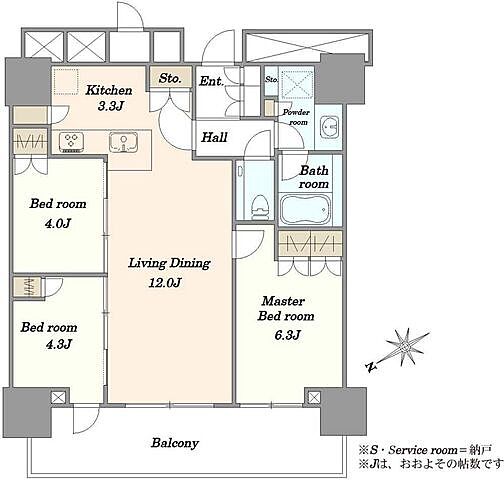 間取り ザ・タワー十条 35階/-