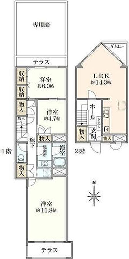 3LDK 間取り