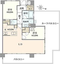 エクセレントシティ綾瀬3 2LDKの間取図画像