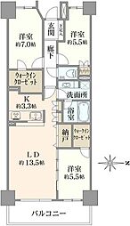 レコシティ・グランデ 3LDKの間取図画像