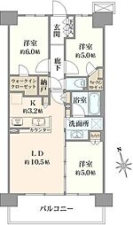 シティテラス八潮 3LDKの間取図画像