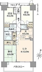 プラウドシティ金町アベニュー 3LDKの間取図画像