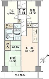 西葛西ビューハイツA棟 3SLDKの間取図画像