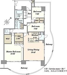 パークシティ東京ベイ新浦安SolB棟 3LDKの間取図画像