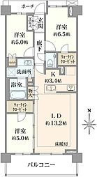 プラウド南浦和神明 3LDKの間取図画像