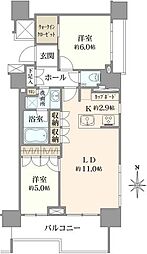 グランドメゾン中野新橋 2LDKの間取図画像