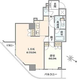 ステーションフロントタワー 1LDKの間取図画像