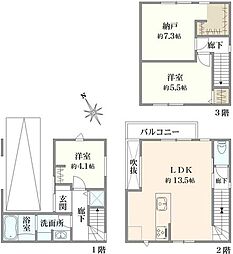 市川市平田4丁目　新築戸建て　2号棟