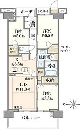 プラウド船橋三街区 3LDKの間取図画像