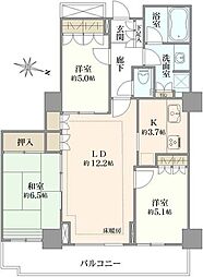 プラウドタワー船橋 3LDKの間取図画像