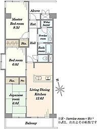 間取図画像 3LDK