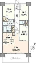 ブリリアシティ石神井公園アトラス3号棟 3SLDKの間取図画像