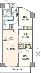 三鷹ロイヤルハイツ 3LDKの間取図画像