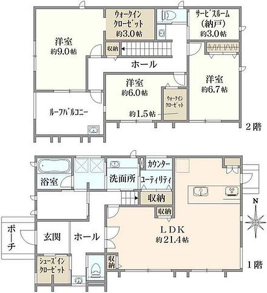 間取りを拡大表示