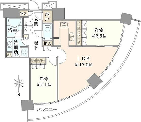 間取り M.M.TOWERS　FORESISL棟 15階/-