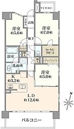 レーベン川崎鈴木町グランネクス 3LDKの間取図画像