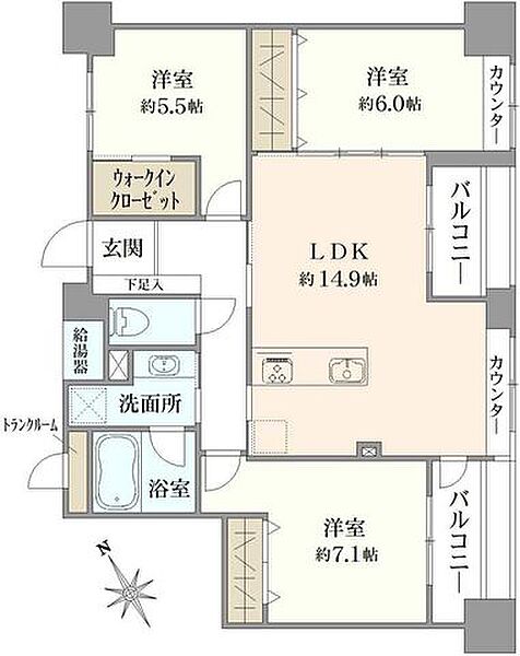 間取りを拡大表示