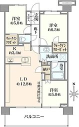 プラウド中央林間 3LDKの間取図画像