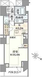 プラウド神楽坂マークス ワンルームの間取図画像