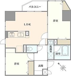 マイキャッスル池尻大橋 2LDKの間取図画像