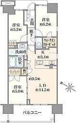 オハナ相武台 3SLDKの間取図画像