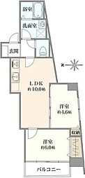 サンティーエ三筋 2LDKの間取図画像