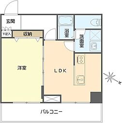 フドウ横須賀三笠ハイツ 1LDKの間取図画像