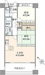 ファミール南葉山西海岸通り 2LDKの間取図画像