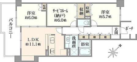 2SLDK 間取り