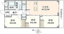 シャンボール大倉山 3LDKの間取図画像