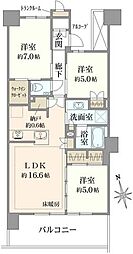 プラウドシティ日吉レジデンス3 3LDKの間取図画像