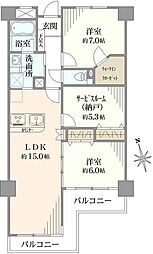 サーパス日吉 2SLDKの間取図画像