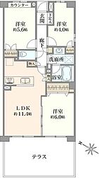 日吉西パーク・ホームズ 3LDKの間取図画像