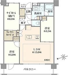 ファインスクエア横浜綱島 2SLDKの間取図画像