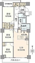 ニューシティ東戸塚タワーズシティビータワー 3SLDKの間取図画像