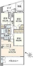 アルスたまプラーザDヒルズ 3LDKの間取図画像
