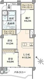 藤が丘マンション 2SLDKの間取図画像