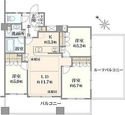 藤和シティホームズ多摩センター 3LDKの間取り