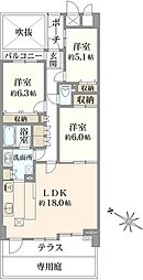 間取図画像 3LDK