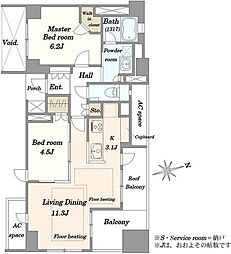 間取図画像 2LDK