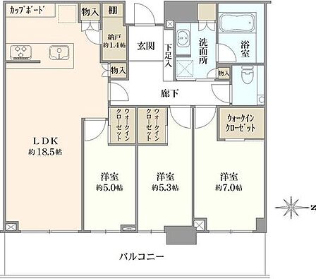 3LDK 間取り