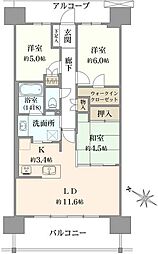 パークホームズノースゲートスクエア 3LDKの間取図画像