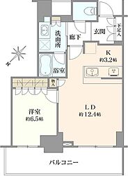 グランドメゾン新梅田タワーザクラブレジデンス 1LDKの間取図画像