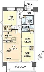 PROUD吹田千里丘TERRACE 3LDKの間取図画像