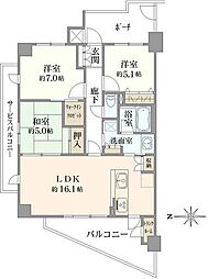 ディモア茨木千里丘 3LDKの間取図画像